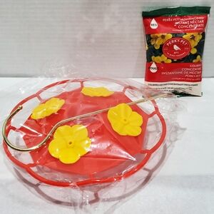 Hummingbird Feeder & Food NEW In BOX 4 PORTS